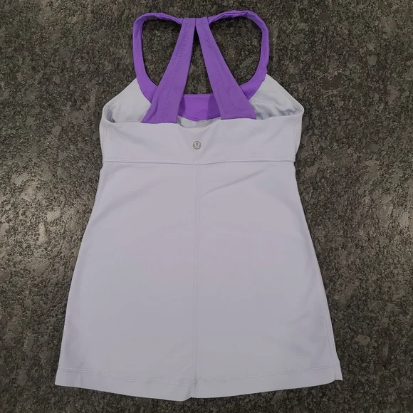 Lululemon Scoop Me Up Tank Built-In Bra Power Purple Racerback Halter Size 4 - Picture 6 of 14